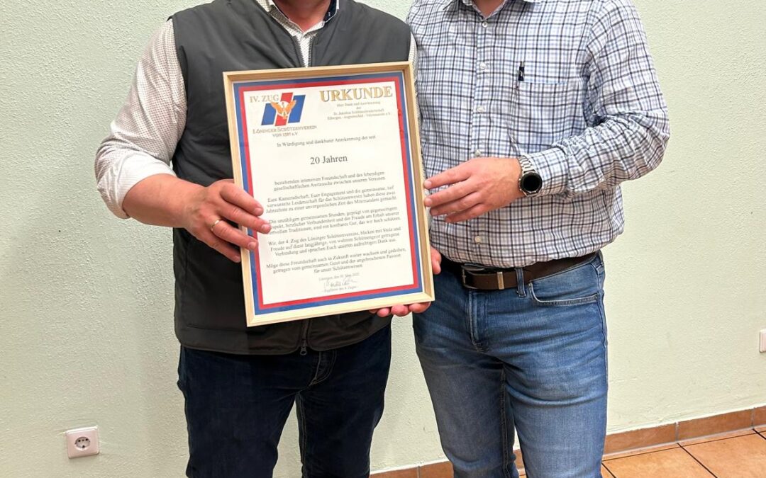 20 Jahre Schützenfreundschaft!